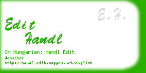 edit handl business card